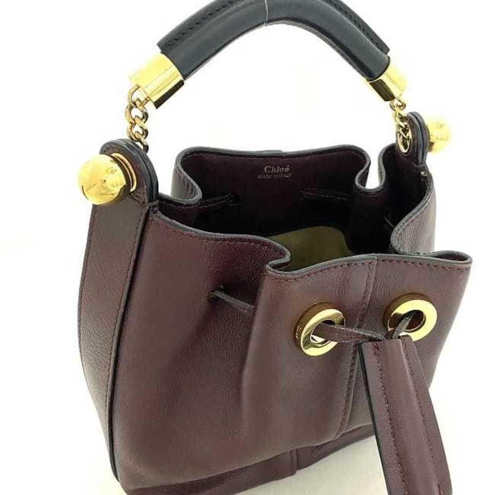 Chloé Chloe Shoulder Bag Wine Red 2way Leather Handbag Ladies - Picture 7 of 10